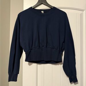 lululemon athletica Navy Blue Women's Cropped Sweatshirt